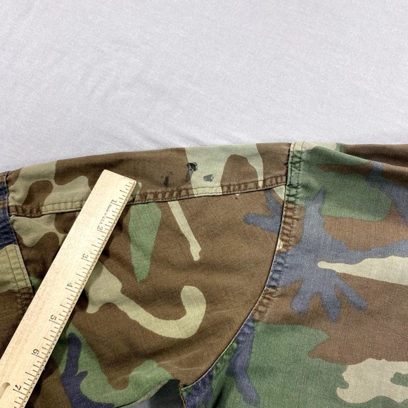 VTG US Army BDU Shirt Jacket Mens Small Woodland Camoflage Combat Field Green * - Picture 8 of 10